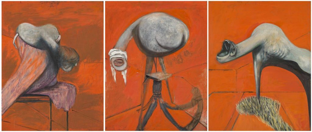 Francis Bacon - Three studies for figures at the base of a crucifixion_1944