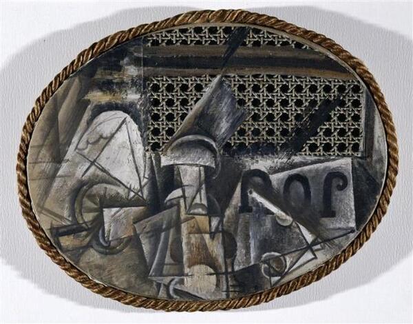 Pablo Picasso, Nature Morte à la chaise cannée (1912)